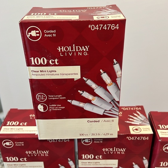 13 Boxes of Holiday Living 100 ct clear mini lights - Picture 2 of 4